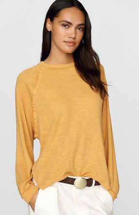 Pilcro Ruffled Raglan Thermal Top