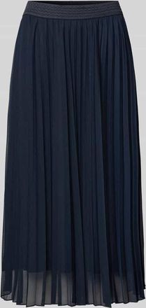 Betty Barclay Regular Fit Midirock mit elastischem Bund in Marine, Gr&ouml;&szlig;e 38