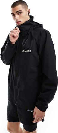 adidas adidas - Outdoor Terrex - T-shirt nera con stampa sul petto-Nero