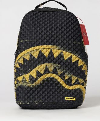 Sprayground Zaino in poliestere nero con logo stampato e spallacci imbottiti