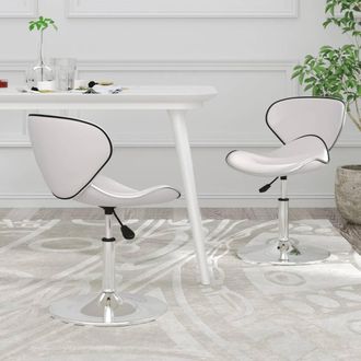vidaXL Vidaxl - Sillas De Comedor 2 Unidades Cuero Sint&eacute;tico Blanco