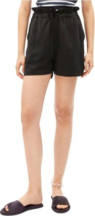 Armedangels Linnen Shorts met Trekkoord - Dames - Bermuda - Zwart - S - Linnen - Korte Broeken