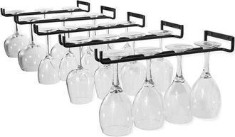 OEM Porte-verres - Suspendu 5 Rails 30 X 5 X 2 Cm - Pour Verres &Agrave; Vin Et Verres &Agrave; Pied - Capacit&eacute; 13 A 18 Unidades