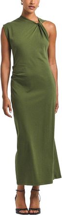 Derek Lam Evelise Asymmetric Embellished Twist Dress