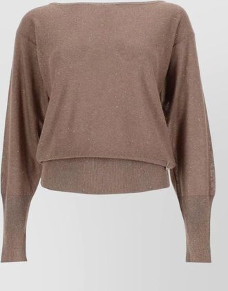 Herno lame sequin knit jumper