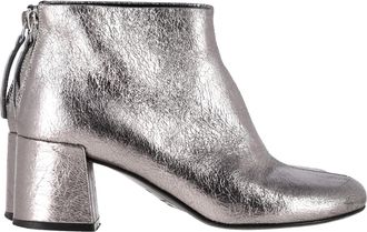 Alexander McQueen Alexander McQueen Pre-owned Womens Pembury Ankle Boots in Metallic Silver Leather - Size EU 37