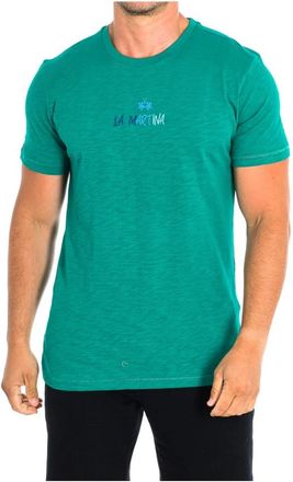 La Martina T-shirt met korte mouwen - Heren - T-shirts - Groen - S - Katoen - Tops