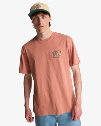 Billabong T-Shirt BILLABONG CRAYON WAVE SS, Herren, Gr. XXL, dusty rose, Obermaterial: 100% Baumwolle, Shirts T-Shirt, sportlicher Stil, f&uuml;r Erwachsene, aus Bau