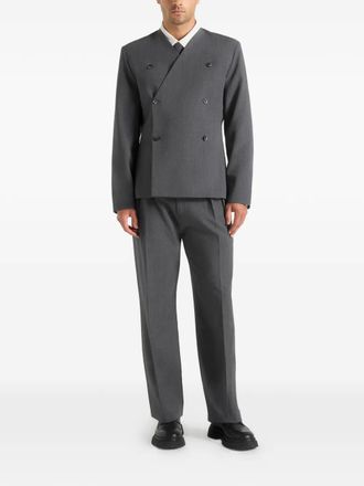 Mani&egrave;re De Voir Tim&eacute;o double-breasted blazer - men - Polyester/Rayon/Wool/Spandex/Elastane - M - Grey