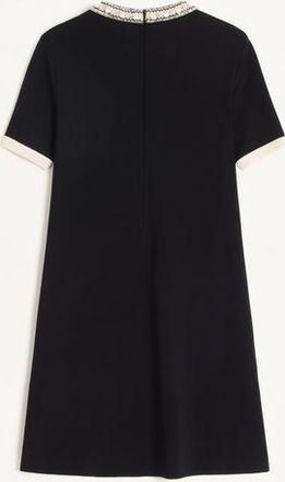 Valentino Abito In Maglia Ricamato Donna NERO/AVORIO XXS