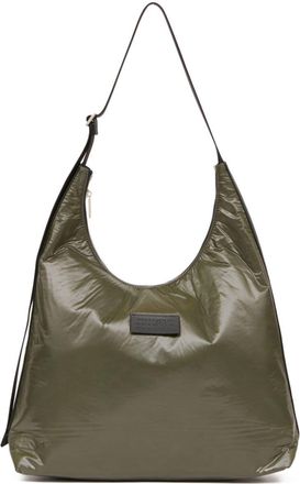Maison Margiela large padded lightweight numbers patch shoulder bag - women - Polyethylene - One Size - Green