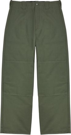 Kenzo Double-knee Cotton-twill Chinos - Khaki - 44 (UK34 / XL)