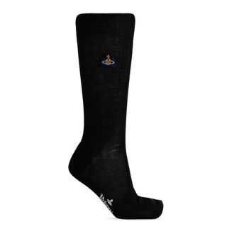 Vivienne Westwood Socks, female, Black, Size: L Uni Colour Plain Socks