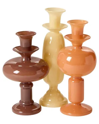 Tozai Home Home Set Of 3 Earthtones Vases