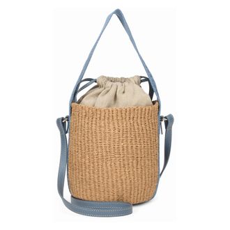 Chlo&eacute; Bucket Bags, female, Beige, Size: ONE SIZE Woody Raffia Bucket Bag