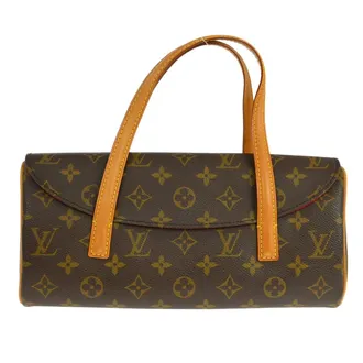 Louis Vuitton Sonatine Monogram Canvas Brown Canvas Handbag (Pre-Owned)