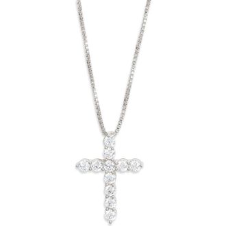 The M Jewelers NY The Bella Pav&eacute; Cross Pendant in Silver at Nordstrom