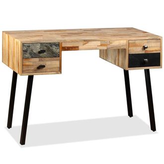 Berkfield Home Writing Desk Solid Reclaimed Teak 110x50x76 cm | Size: 110 x 50 x 76 cm