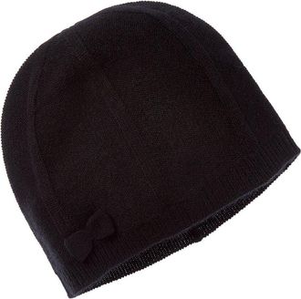 Amicale Cashmere Bow Cashmere Beanie