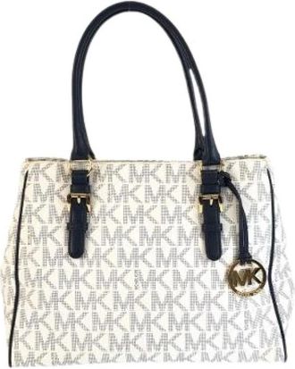 Michael Kors Pre-owned Tote Bags, female, White, Size: ONE SIZE Pre-owned PVC 2way tote bag