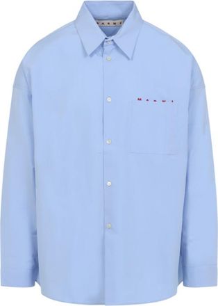 Marni Blue Logo Print Shirt