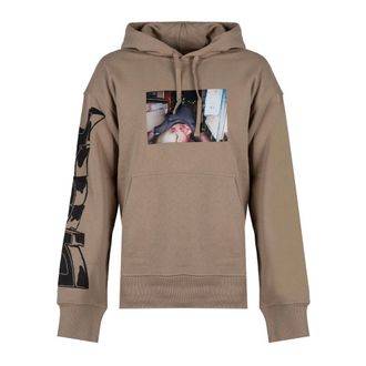 Diesel S-Macs-Hood-L3 Hooded Sweatshirt - Heren - Sweatshirts & Hoodies - Beige - Maat: L Katoen