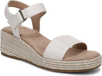 Naturalizer Goldie Wedge Sandal in Warm White Faux Leather at Nordstrom Rack, Size 5
