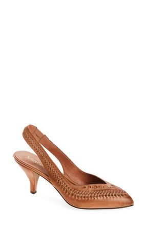 Jeffrey Campbell Madre Slingback Pointed Toe Pump in Natural Ruboff at Nordstrom, Size 8.5