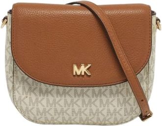 Michael Kors Pre-owned Coated Canvas Schoudertas - Dames - Vintage Schoudertas - Bruin - ONE Size - Vintage