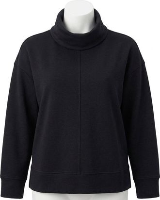 Spanx Airessentials Tunic Sweatshirt Top In Black