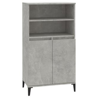 vidaXL Aparador Alto Madera Contrachapada Gris Hormig&oacute;n 60x36x110 Cm Vidaxl