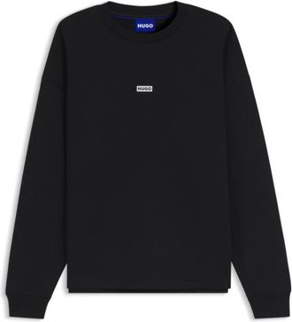 HUGO BOSS Logo-print sweatshirt in cotton terry
