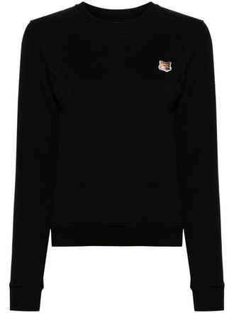 Maison Kitsuné Fox Head cotton jumper - Black