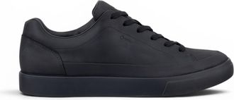 Ecco Ecco Mens Black Leather Waterproof Trainer Sneaker Shoes - Soft 10 - Size EU 42