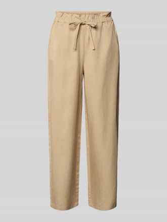 Marc O'Polo Wide Leg Joggpants aus Lyocell-Leinen-Mix in Sand, Gr&ouml;&szlig;e 42