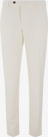 Pantaloni Torino Gerade Hose aus Leinenstoff mit Gürtelschlaufen