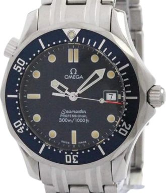 Omega Pre-owned Watches, male, Blue, Size: ONE SIZE Pre-owned Seamaster 2561.80 Wristwatch