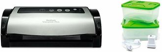 T-fal Dispositivo De Envasado Al Vac&iacute;o De 130w Negro / Acero Inoxidable Con Accesorios - Yy3107fb Tefal