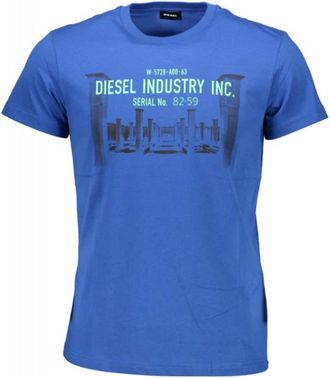 Diesel T-shirt Blu - Heren - Tops - Blauw - Maat: XL