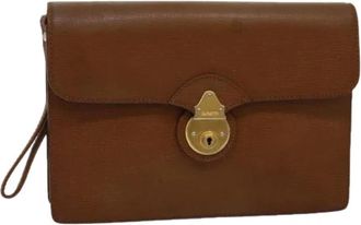 Burberry Pre-owned Clutchtas - Dames - Vintage Clutch - Bruin - ONE Size - Leer - Vintage