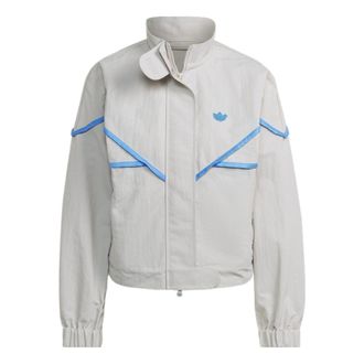 adidas (WMNS) adidas Blue Version Track Top Asia Sizing White Blue HK7246