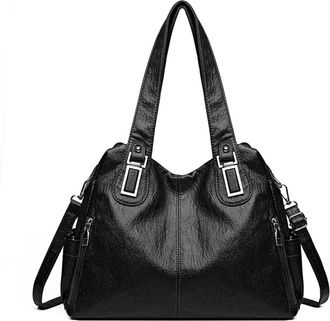 Generic Punk Studded Crossbody Handbg Large Shoulder Bag Messenger Bag for Women (Black) (style4)