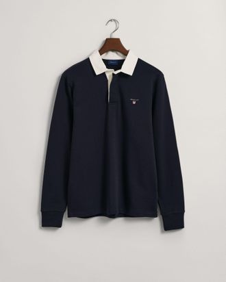 GANT Solid Heavy Rugger poloshirt voor heren, blauw