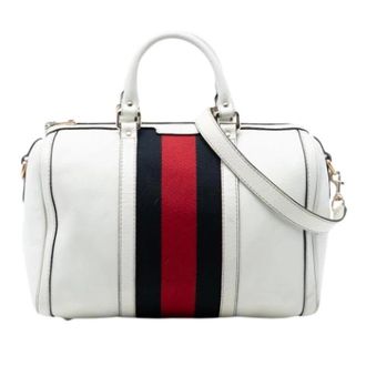 Gucci Pre-owned Handbags, female, White, Size: ONE SIZE Pre-owned Vintage Satchel