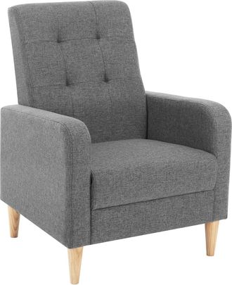Woltu Precioso Sill&oacute;n Relax De Lino, Gris Oscuro - Woltu