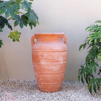 PRIMROSE Terracotta Athenian Amphora Vase Shape Decorative Garden Planter 100cm