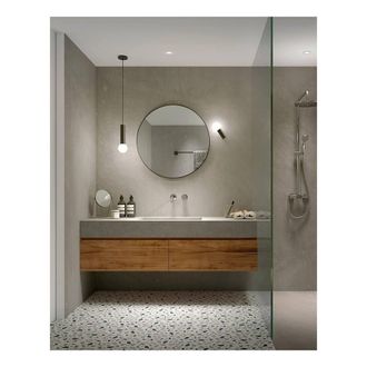Netlighting Mist Single Bathroom Wall Light Metallic Black E14