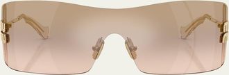 Miu Miu 144MM Shield Sunglasses