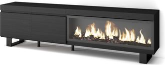 Skraut Home Skraut Home - Mueble Tv, Televisi&oacute;n, Muebles De Sal&oacute;n, Almacenaje, 210, Para Tv Hasta 80, Chimenea El&eacute;ctrica Xxl, Dise&ntilde;o Industrial, Estilo Moderno, N