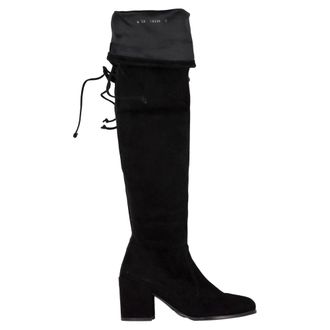 Stuart Weitzman Pre-owned Womens Tieland 85 Over-The-Knee Boots in Black Suede material_Suede - Size UK 6.5